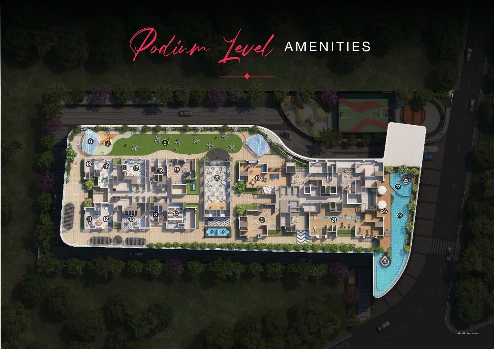 Podium Level Amenities layout